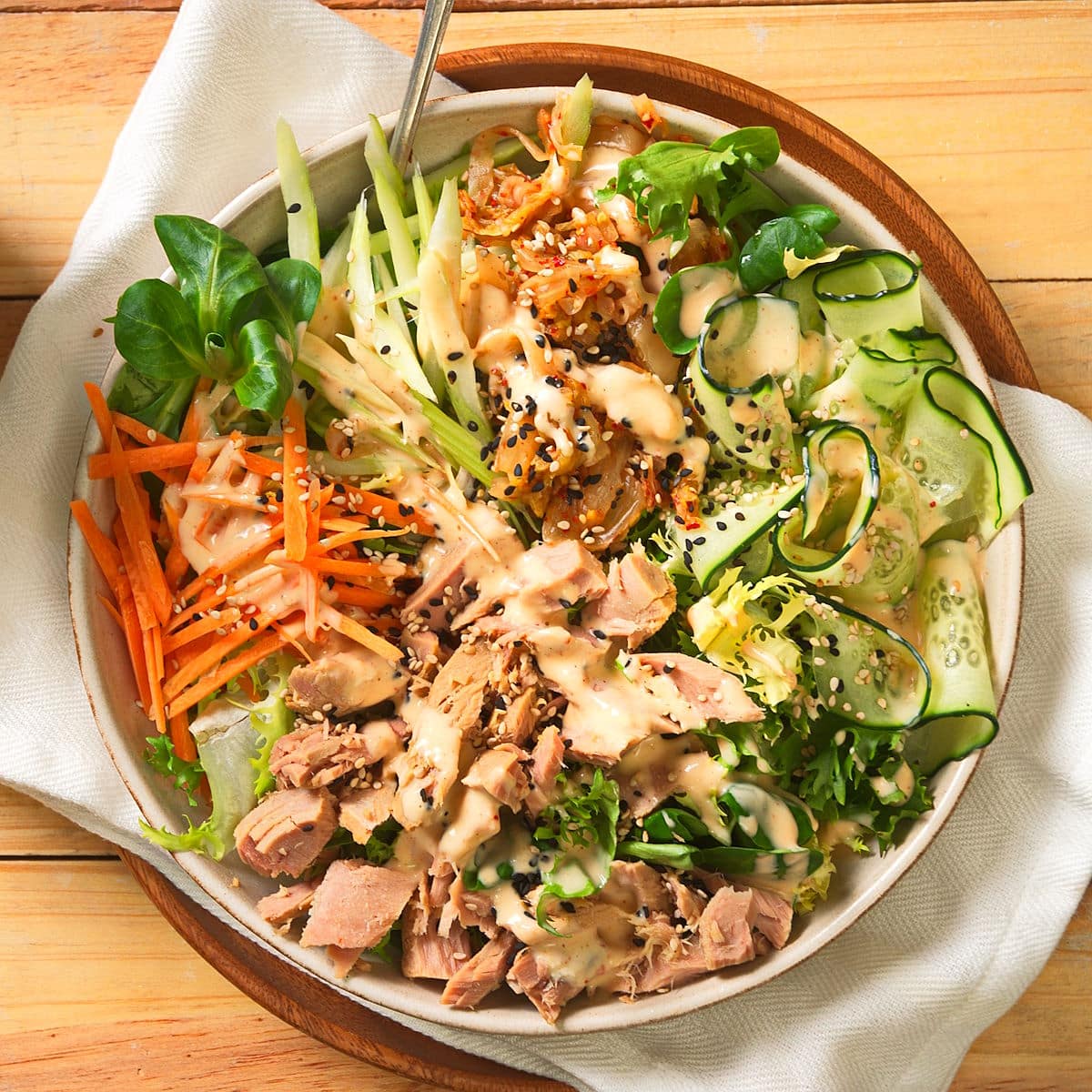 Kimchi Salad (Quick, Fresh Version of Korean Fermented Cabbage)