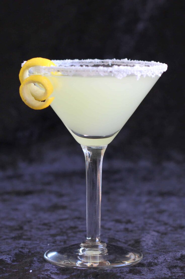 Lemon Drop Martini (Vodka, Lemon Juice, Sugar)